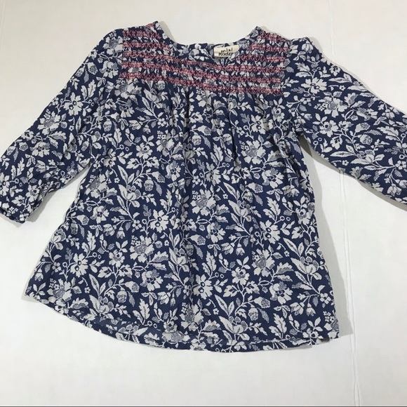 Mini Boden Other - Mini Boden smocked floral blouse/tunic
